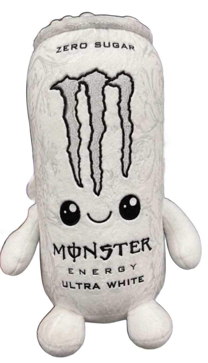 Monster Energy Ultra White Plush - Front
