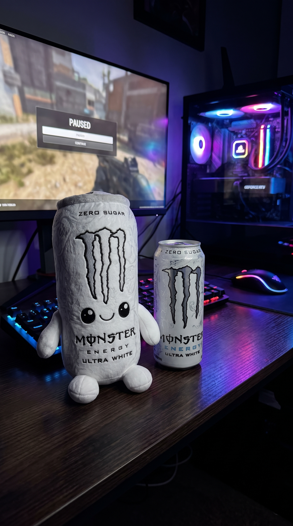 Monster Energy Plush - Gaming Desk Setup